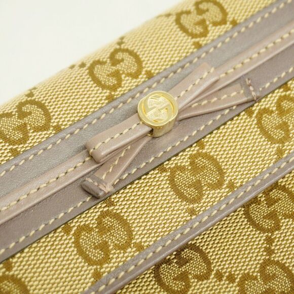 Gucci Long Wallet GG Canvas 256998 Canvas Brown Chien Pan Gold Hardware Women's - Picture 6 of 10